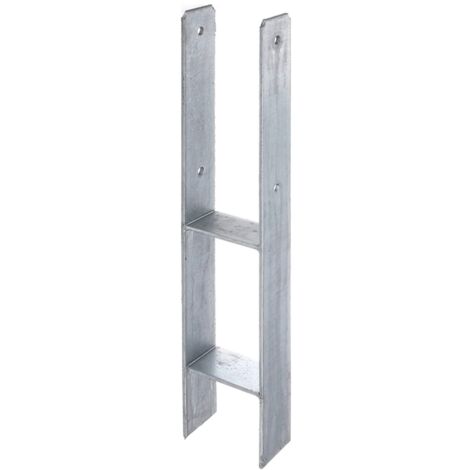 ALBERTS H-Pfostenträger, fvz, zEinbet., lichte Breite 101mm, Gesamthöhe 600mm, Stärke 5mm