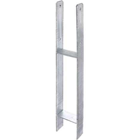 ALBERTS H-Pfostenträger, fvz, zEinbet., lichte Breite 116mm, Gesamthöhe 800mm, Stärke 6mm