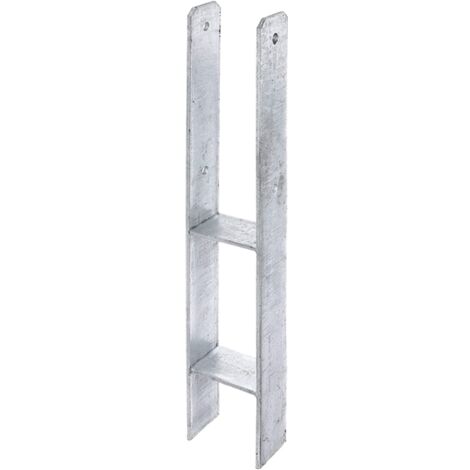 ALBERTS H-Pfostenträger, fvz, zEinbet., lichte Breite 121mm, Gesamthöhe 800mm, Stärke 6mm