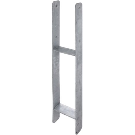 ALBERTS H-Pfostenträger, fvz, zEinbet., lichte Breite 141mm, Gesamthöhe 800mm, Stärke 6mm