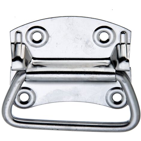 ALBERTS Kistengriff, Edelstahl, Platte BxH 92x80 mm, Tiefe 12 mm