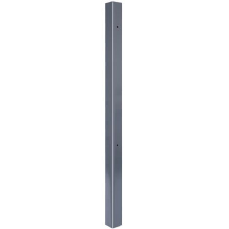 ALBERTS Klobenpfosten Doppelt. Chaussee, Circle, Alu, anthrazit Kst.b.z.Einbet.89x89/1600mm