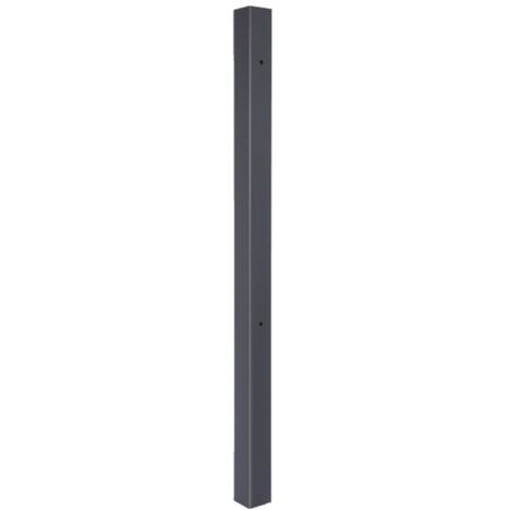 ALBERTS Klobenpfosten Doppelt. Chaussee, Circle, Alu, matt schw.Kst.b.z.Einbet.89x89/1600mm