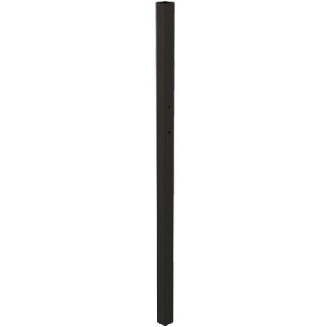 ALBERTS Klobenpfosten Doppelt. Chaussee, Circle, Alu, matt schw.Kst.b.z.Einbet.89x89/1800mm
