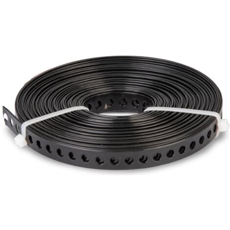 ALBERTS Lochband, verzinkt, schwarz, Breite 12 mm, Länge 10 m