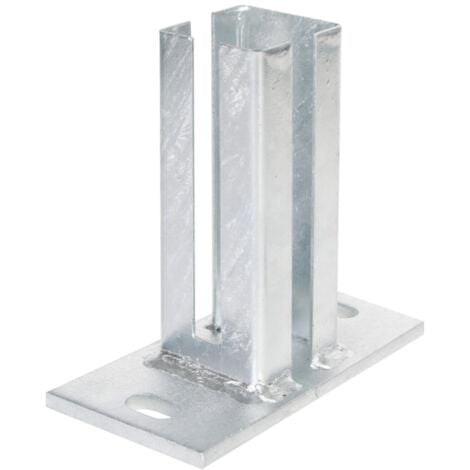 ALBERTS Pfostenträger für Eckpfosten Doppelstab-Gittermatten, fvz, z.Aufschraub.f.60x60mm