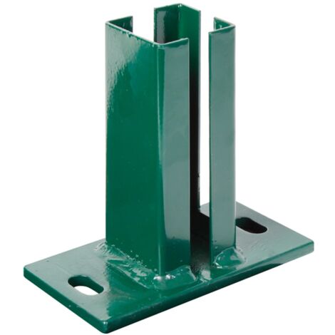 ALBERTS Pfostenträger für Eckpfosten Doppelstab-Gittermatten, grün, z.Aufschraub.f.60x60mm