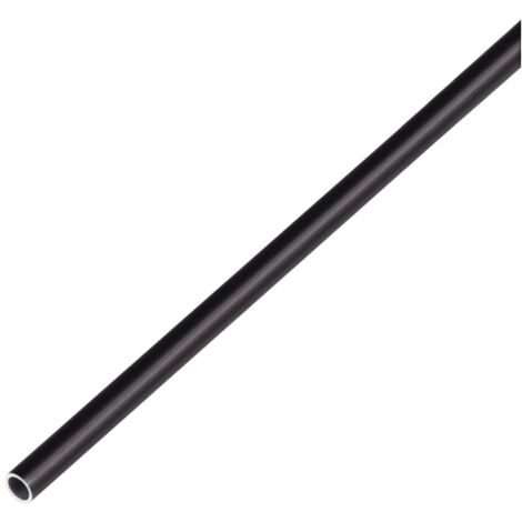 ALBERTS Rundrohr, Alu schwarz elox., LxØxS 1000 x 8 x 1 mm