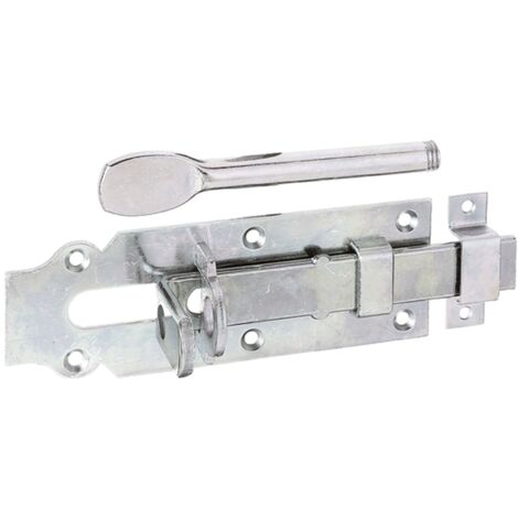 ALBERTS Stalltür-Schlossriegel, m.flachem Griff, m.Schlaufe, disp., Platte LxB 160x56mm