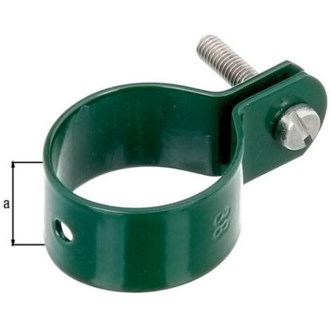 Alberts Strebenschelle zur Befestigung von Streben an Pfosten Ø 38 mm grün Metallzäune & Drahtzäune