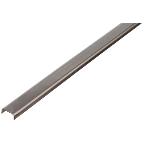 ALBERTS U-Profil, Edelstahl, LxBxHxS 1000 x 20 x 10 x 1,5 mm