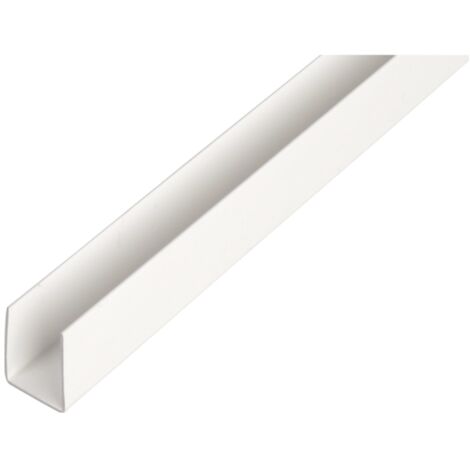 ALBERTS U-Profil, PVC weiß, LxBxHxS 1000 x 21 x 20 x 1 mm