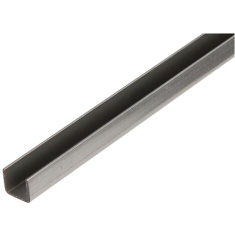 ALBERTS U-Profil, Stahl roh, warm gewalzt, LxBxHxS 2000 x 20 x 20 x 1,5 mm