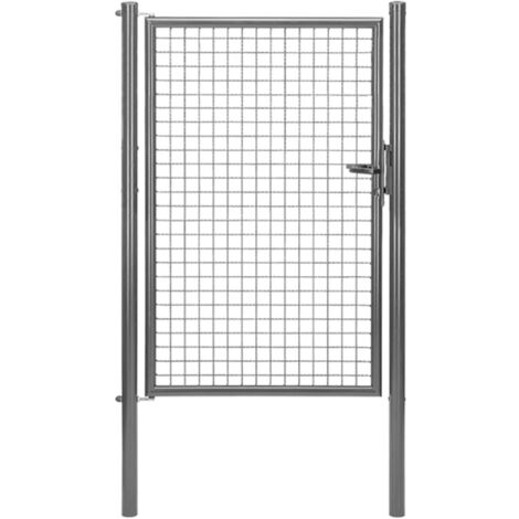 ALBERTS Wellengitter-Einzeltor, zinkp.ant.met.Kst.b., B Mitte-Mitte Pf.1000mmH1500mm