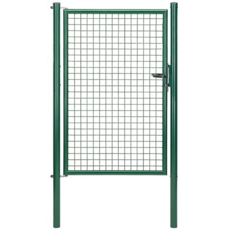 ALBERTS Wellengitter-Einzeltor, zinkp.grün Kst.b., B Mitte-Mitte Pf.1000mm, H1500mm