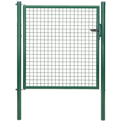 ALBERTS Wellengitter-Einzeltor, zinkp.grün Kst.b., B Mitte-Mitte Pf.1250mm, H1250mm
