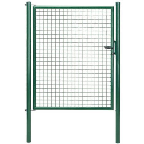 ALBERTS Wellengitter-Einzeltor, zinkp.grün Kst.b., B Mitte-Mitte Pf.1250mm, H1500mm