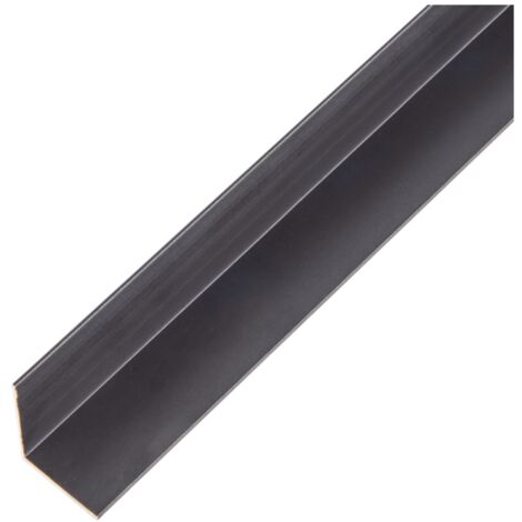 ALBERTS Winkelprofil, gleichsch., Alu schwarz elox., LxBxHxS 1000 x 20 x 20 x 1,0 mm