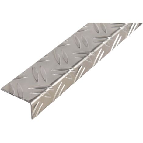 ALBERTS Winkelprofil, Riffel-Prägung, ungleichsch., Alu blank, LxBxH 1000 x 53, 6 x 29, 5 mm