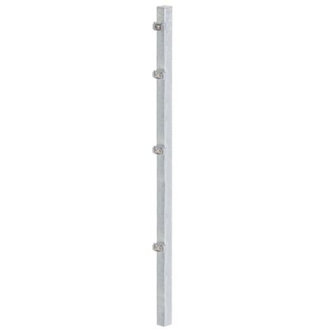 ALBERTS Zaunpfosten, inkl.Klemmlasche, Bohrabst:400mm, feuerv., 60x40/1200mm, Zub.im Pfosten