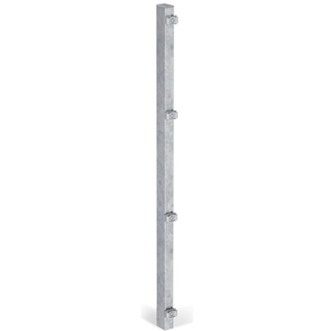 ALBERTS Zaunpfosten, inkl.Klemmlasche, verkürzt, Bohrab:400mm, feuerv60x40/1275mm, Zub.im Pf.