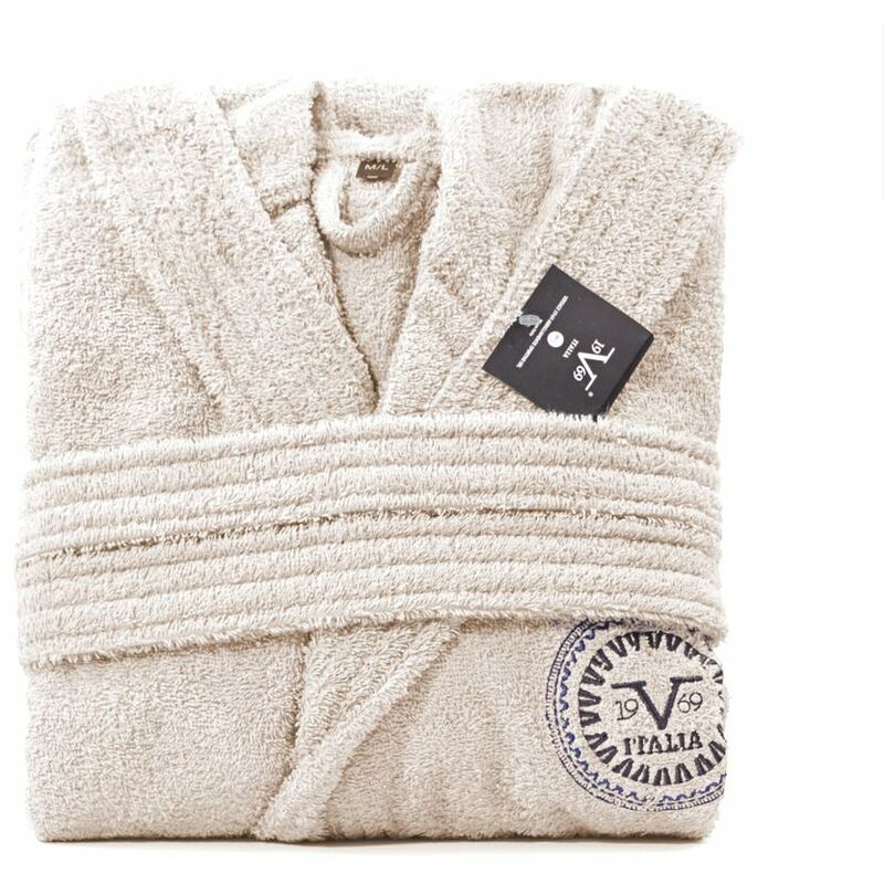 

Albornoz con capucha para mujer en color beige 100% algodón Versace 19v70