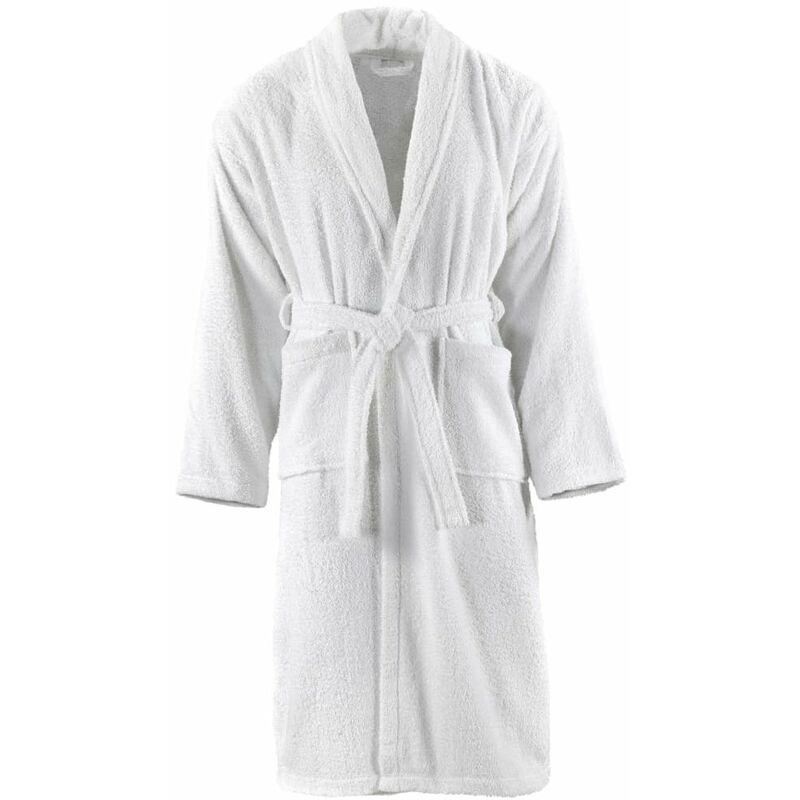 

Albornoz de rizo unisex 100% algodon blanco talla L