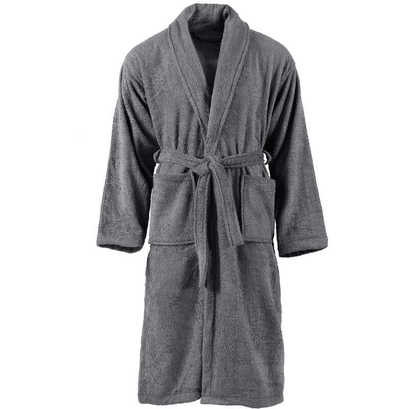 

Albornoz de rizo unisex 100% algodon gris antracita talla M
