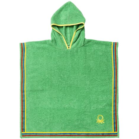 ALBORNOZ PONCHO DE NIÑO 85X85CM - ALGODÓN VERDE