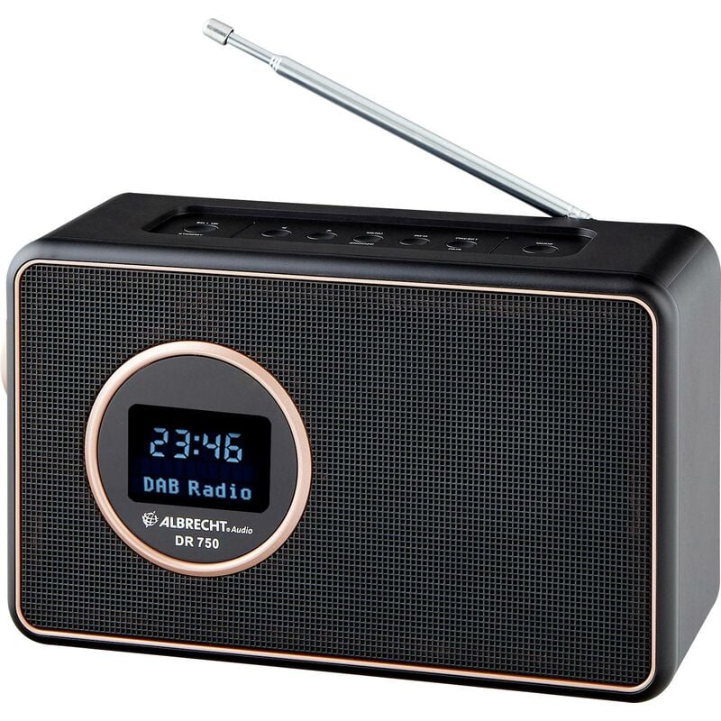 Albrecht - dr 750 Radio de table dab+, dab, fm noir Y234542