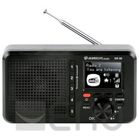 Albrecht DR 86 Tischradio DAB+, UKW   wiederaufladbar Schwarz