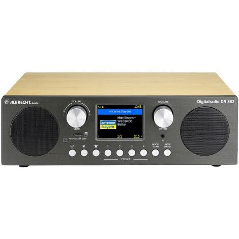 Albrecht DR 882 Radio de table DAB+, DAB, FM AUX, USB, SD noir, marron X557292