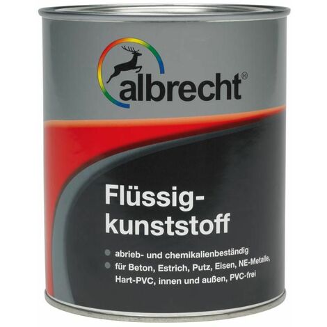 Albrecht Flüssigkunststoff 2,5 l kieselgrau RAL 7032 Kunststofflack Innen Außen