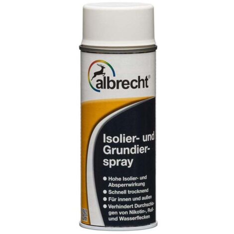 Albrecht Isolier und Grundierspray 400ml weiß matt Grundierungsspray Innen Außen