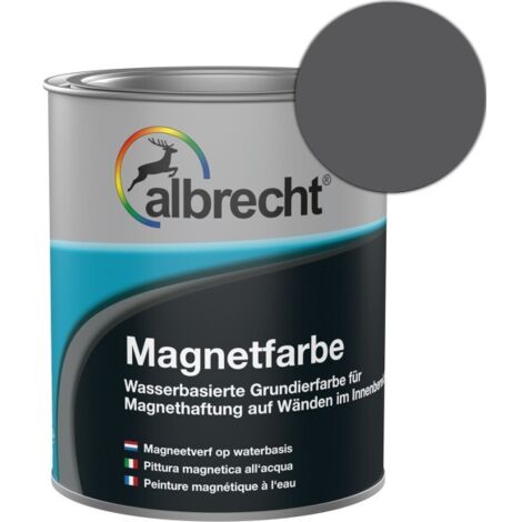 Albrecht Magnetfarbe 750 ml dunkelgrau matt magnethaftend Tafel Wand Innen