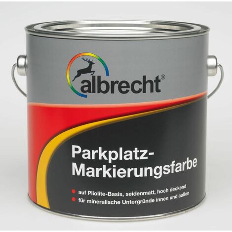 Albrecht Markierungsfarbe 2,5 l weiß seidenmatt Straßenfarbe Bodenlack