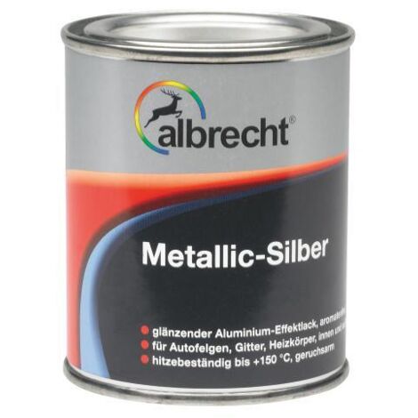 Albrecht Metallic-Silber 125 ml silber Lack Effektlack Speziallack Innen Außen