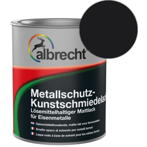 Albrecht Metallschutz-Kunstschmiedelack 375 ml schwarz matt Speziallack Metall