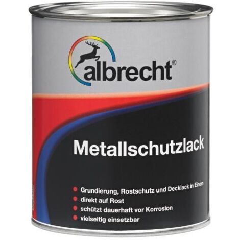Albrecht Metallschutzlack 750 ml grau Lack Schutzlack Rostschutz Grundierung
