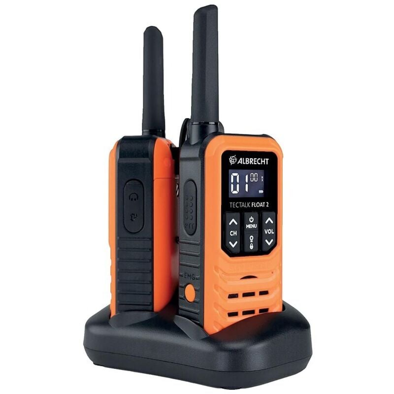 Valise de 2 radios PMR446, étanches (certifiés IP67) et capables de flotter - Tecktalk float 2 - Midland