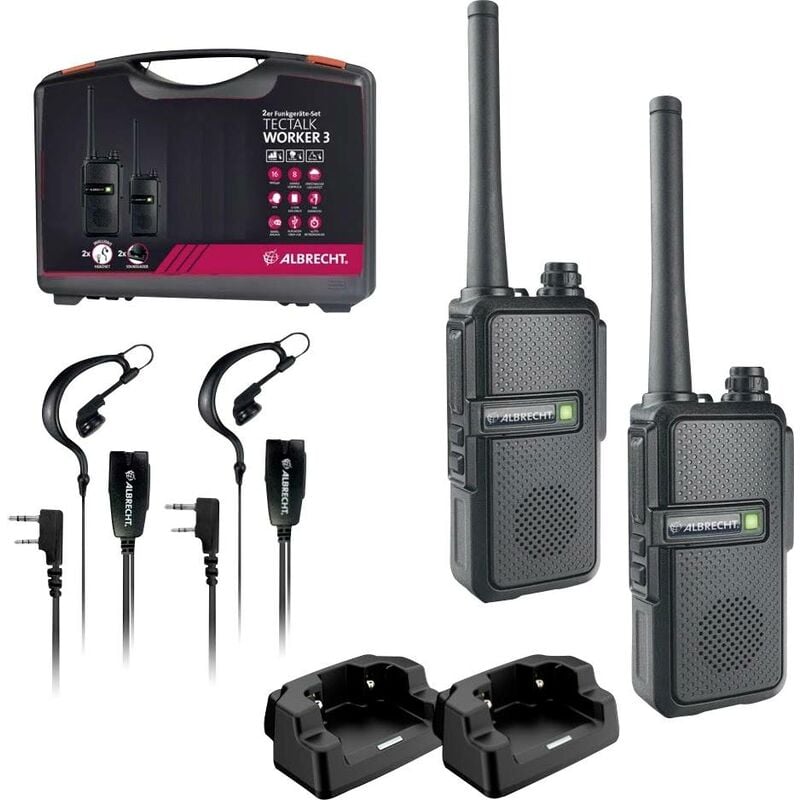 Tectalk Worker 3 29825 Talkie-walkie pmr jeu de 2 Y688672 - Albrecht