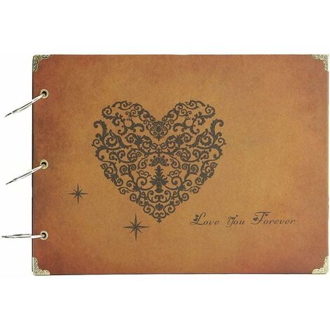 Album de scrapbooking, album photo bricolage livre d'or de mariage livre photo vintage pour Noël anniversaire de mariage fête des mères fête des pères anniversaire anniversaire Saint Valentin
