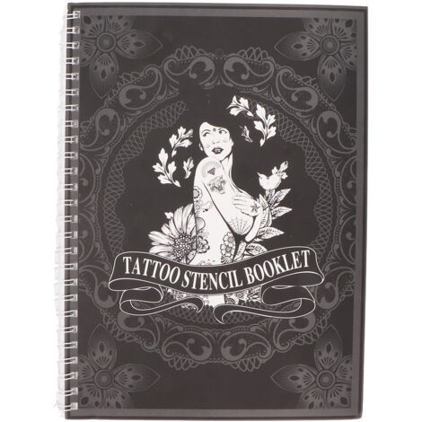 Album de Stencils Tatouage Portable 115 Motifs Temporaires pour Hommes et Femmes - Art Corporel au Pistolet