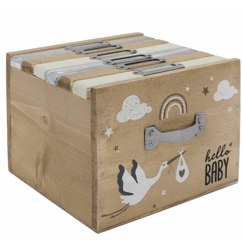 Album photo format box Naissance en MDF