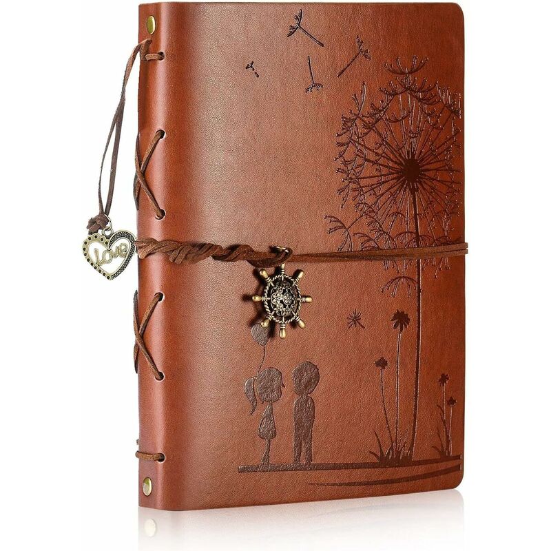 Album Photo, Grand Album Scrapbooking Pissenlit Cuir Vintage Album Photos Noël Valentines Cadeaux Fête des Mères Unique Présent pour l'anniversaire