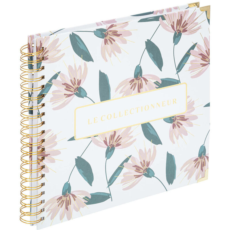 Album sur spirale, pour 300 photos, couverture fleurie