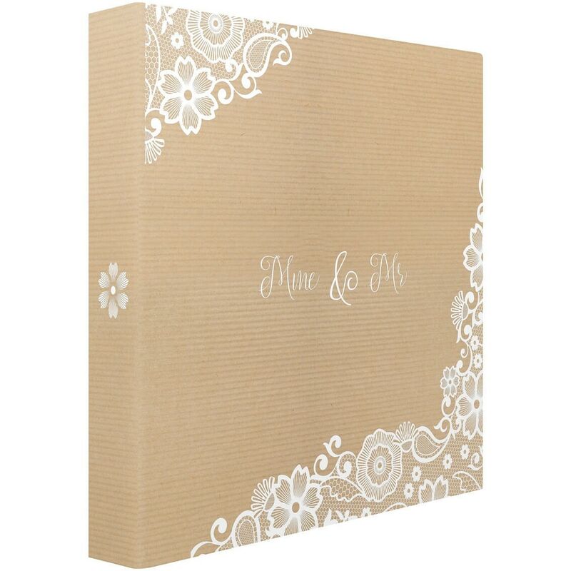 Album photos pochettes mariage marron 200 photos 11,5x15 cm