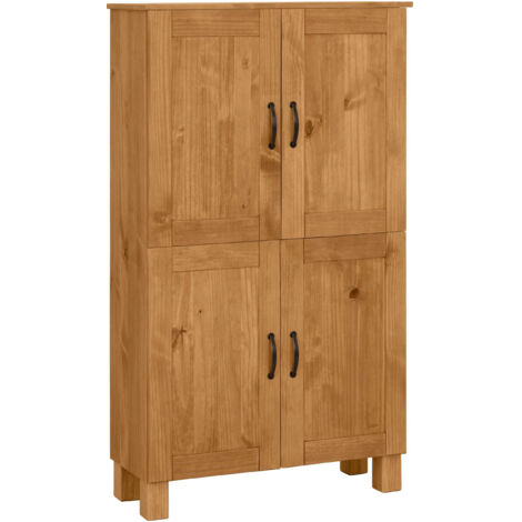 Alby-Armoire Midi avec 2 + 2 fenêtres teintées en cire
