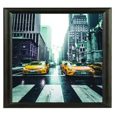 Albyco - Cornice - Portafoto Clip – Per Poster – Colore: Noir/Alluminio - Metallo, Formato A4, 21 x 29,7 cm, Spessore della Cornice 20 mm