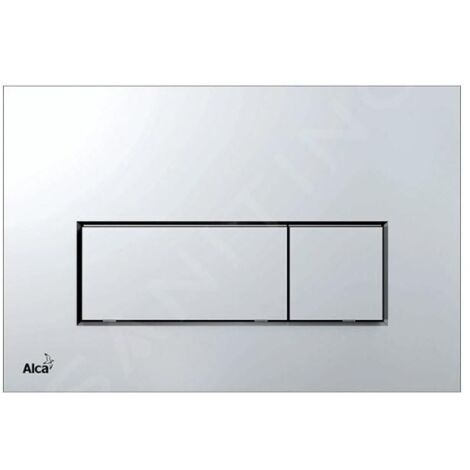 Alca Plaque de commande double touche, Chrome brillant (M571)